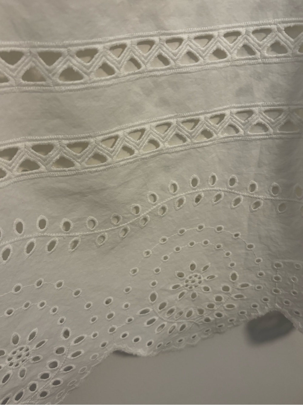 Madewell White Cotton Eyelet Square-Neck Blouse - Picture 3 of 6